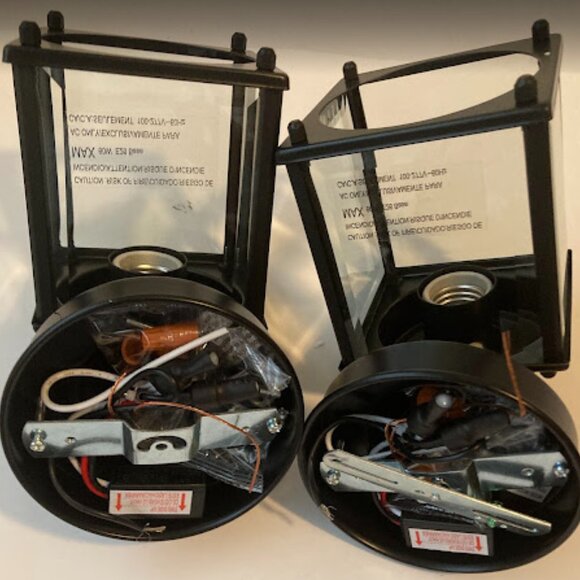 Dusk to Dawn Sensor Outdoor Wall Sconces Black 2 Pk - Picture 7 of 11